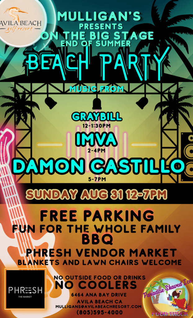 August Beach party Flyer